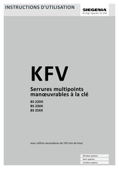 Siegenia KFV BS 2200 Instructions D'utilisation