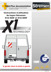 Sorensen X1A 500F Instructions D'utilisation