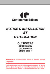 CONTINENTAL EDISON CECG 6060 B Notice D'installation Et D'utilisation