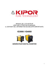 Kipor IG4000 Manuel De L'utilisateur