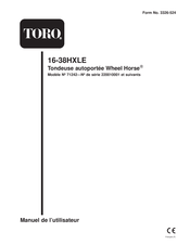 Toro Wheel Horse 16-38HXLE Manuel De L'utilisateur