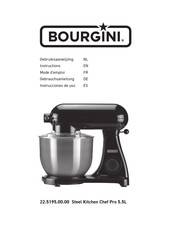 Bourgini Steel Kitchen Chef Pro Mode D'emploi