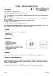 Velleman WT4406 Mode D'emploi