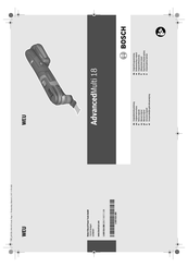 Bosch AdvancedMulti 18 Notice Originale