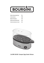 Bourgini Compact Egg Cooker Deluxe Mode D'emploi