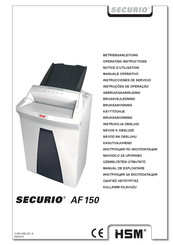 HSM Securio AF 150 Notice D'utilisation