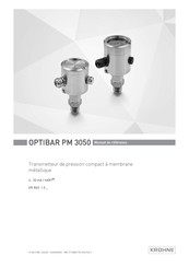 KROHNE OPTIBAR PM 3050 Manuel De Référence