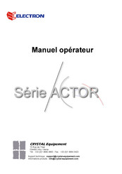 Electron ACTOR Série Manuel Opérateur