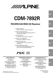 Alpine CDM-7892R Mode D'emploi