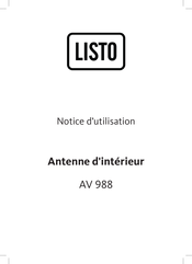 Listo AV 988 Notice D'utilisation