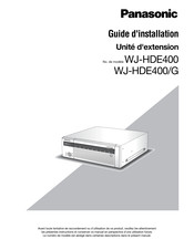 Panasonic WJ-HDE400 Guide D'installation