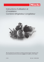 Miele KFNF 9955 iDE Instructions D'utilisation Et D'installation