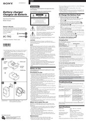 Sony BC-TRG Mode D'emploi