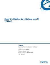 Nortel T7406E Guide D'utilisation