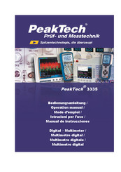 Peaktech 3335 Mode D'emploi