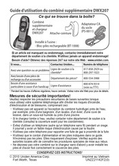 Uniden DWX207 Guide D'utilisation