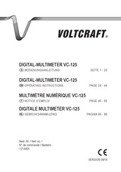 VOLTCRAFT VC-125 Notice D'emploi
