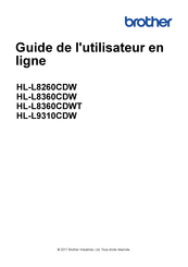 Brother HL-L8260CDWT Guide De L'utilisateur En Ligne