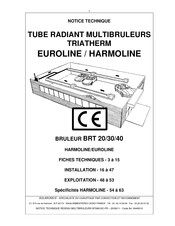 Solaronics TRIATHERM EUROLINE BRT 20 Notice Technique