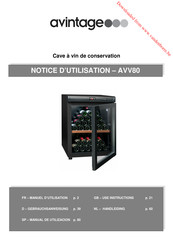 Avintage AVV80 Notice D'utilisation