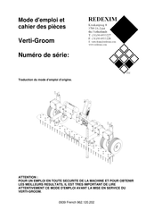 Redexim Verti-Groom 2000 Série Mode D'emploi