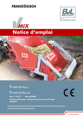 BVL V-MIX Fill Plus 2S LS Notice D'emploi