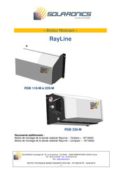 Solaronics RayLine RSB165-M Notice Technique