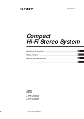 Sony LBT-V3500 Mode D'emploi