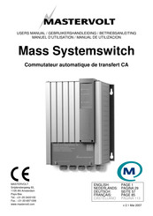 Mastervolt Mass Systemswitch Manuel D'utilisation