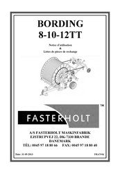 FASTERHOLT BORDING 8-10-12TT Notice D'utilisation