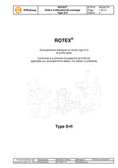 KTR-Group ROTEX S-H Notice D'utilisation Et De Montage