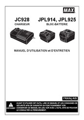 Max JPL914 Manuel D'utilisation Et D'entretien