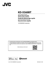 JVC KD-X560BT Guide De Démarrage Rapide