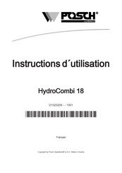 Posch HydroCombi 18 Instructions D'utilisation