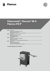 flamco Flamcomat Flexcon M-K Flamco-Fill P Installation Et Mode D'emploi