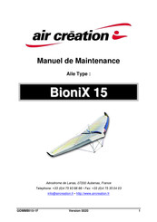 Air Creation BioniX 15 Manuel De Maintenance