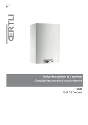 Oertli GMR 1024 CS Condens Notice D'installation Et D'entretien