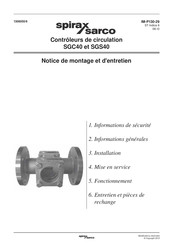 Spirax Sarco SGC40 Notice De Montage Et D'entretien