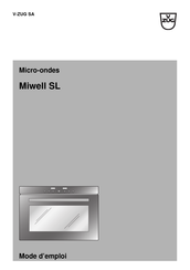 V-Zug Miwell MW-SL Mode D'emploi