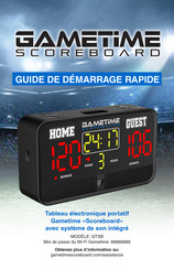 Gametime Scoreboard GTSB Guide De Démarrage Rapide