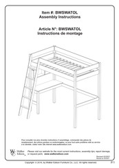 Walker Edison BWSWATOL Instructions De Montage