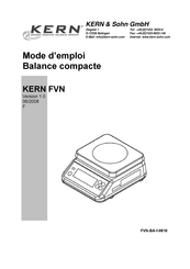 KERN and SOHN FVN 6K2IPM Mode D'emploi
