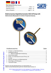 SIKA DiTemp SIKA LCK Notice D'utilisation