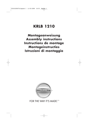 KitchenAid KRLB 1210 Instructions De Montage