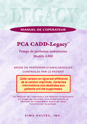 Deltec PCA CADD-Legacy 6300 Manuel De L'opérateur