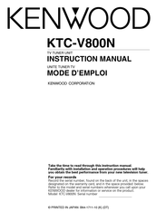 Kenwood KTC-V800N Mode D'emploi