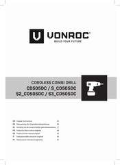 VONROC S3 CD505DC Traduction De La Notice Originale