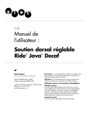Ride Java Decaf Back Manuel De L'utilisateur