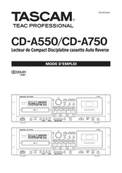 TEAC PROFESSIONAL Tascam CD-A750 Mode D'emploi