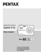 Pentax Optio T30 Mode D'emploi